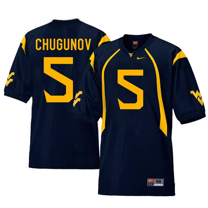 West Virginia Mountaineers 5 Chris Chugunov Navy College Football Jersey Dzhi,We sell and wholesale West Virginia Mountaineers 5 Chris Chugunov Navy College Football Jersey Dzhi on line form chian!